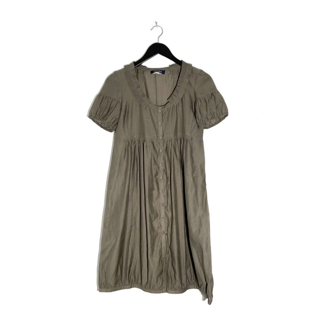 S Max Mara Baby Doll Dress Cotton Silk Blend